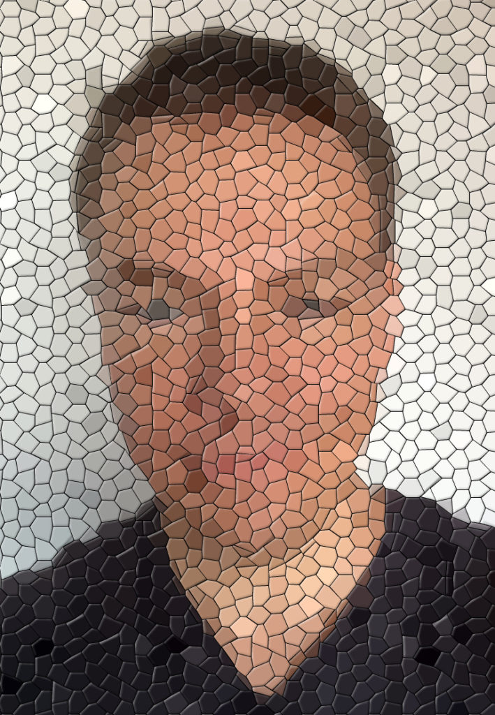 Andreas Krassnigg (portrait, altered by a computational algorighm)
